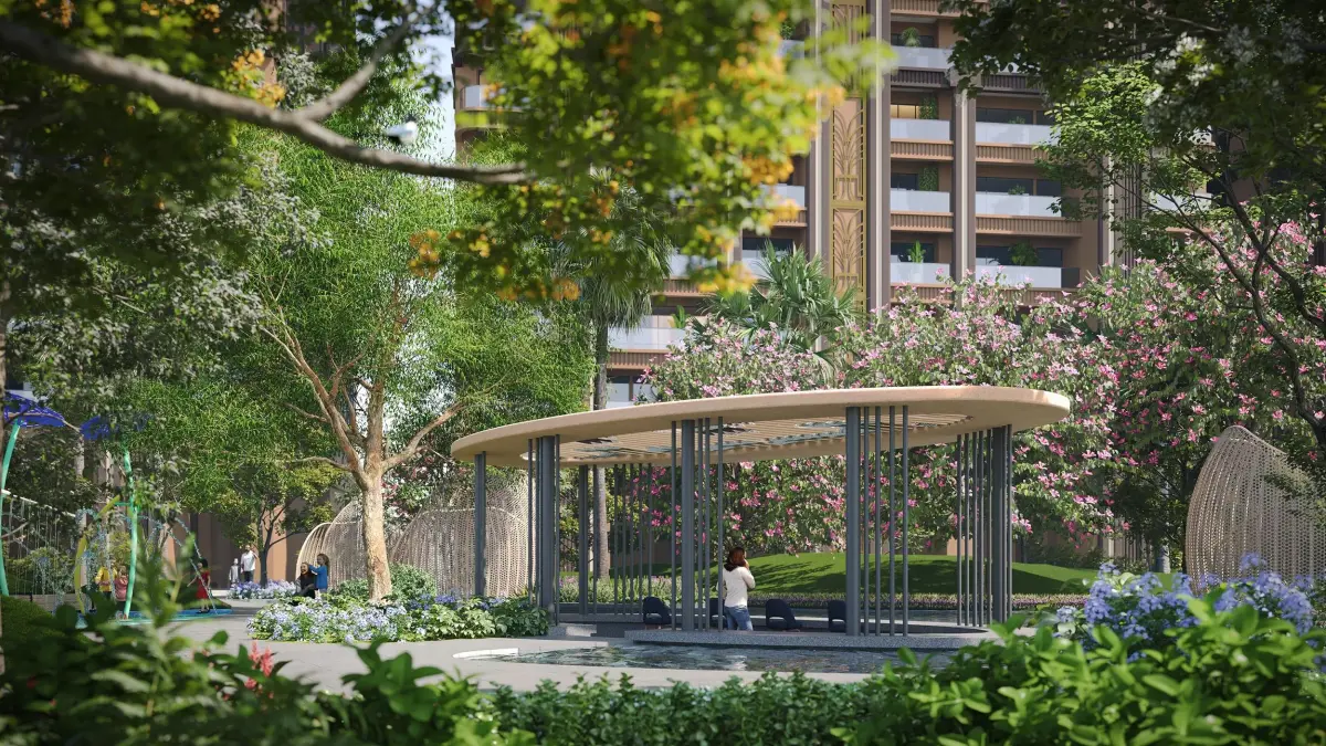 Water garden architectural representation